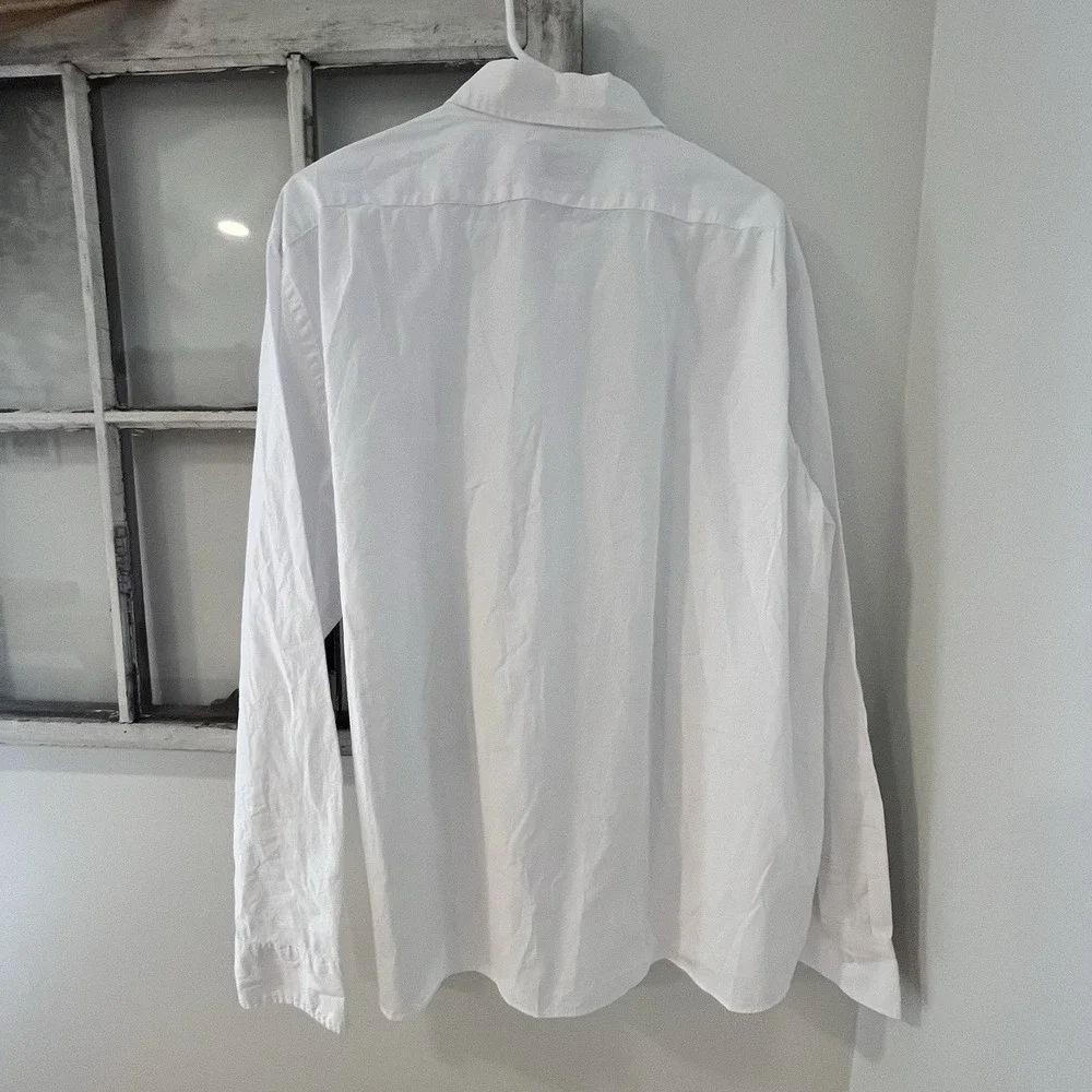 NWT J.Crew Flex Washed‎ XXL Slim Untucked White Casual Collared Button Shirt $89